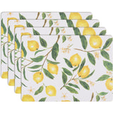 SET OF 4 EASY CARE PLACEMATS LEMONS