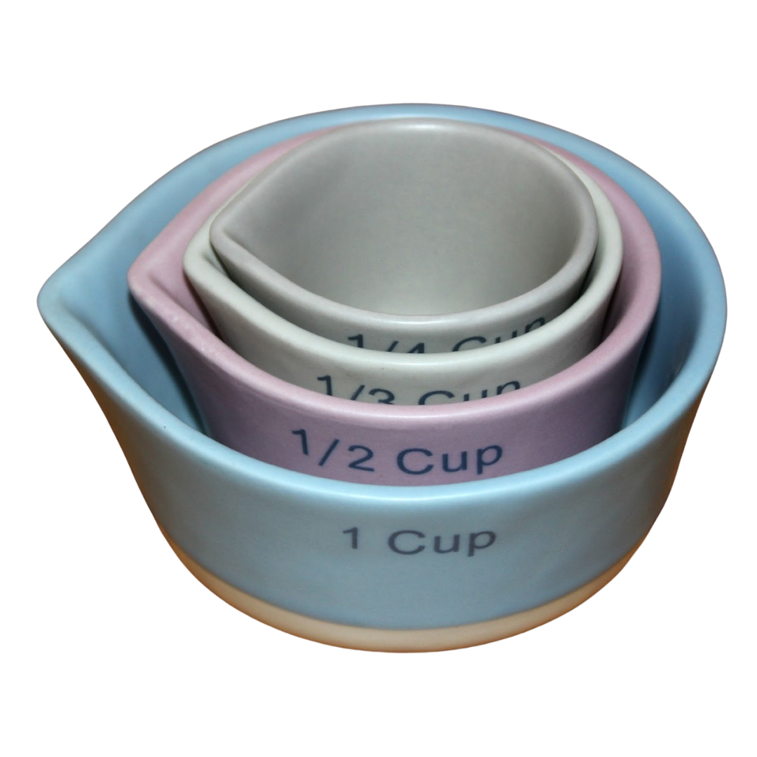 Tazas medidoras de cerámica de 4 piezas