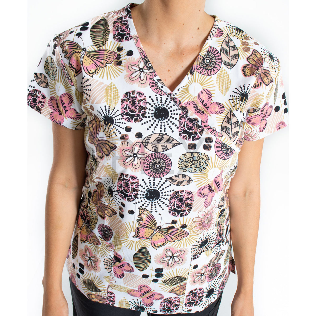Camisa de mariposa amarilla