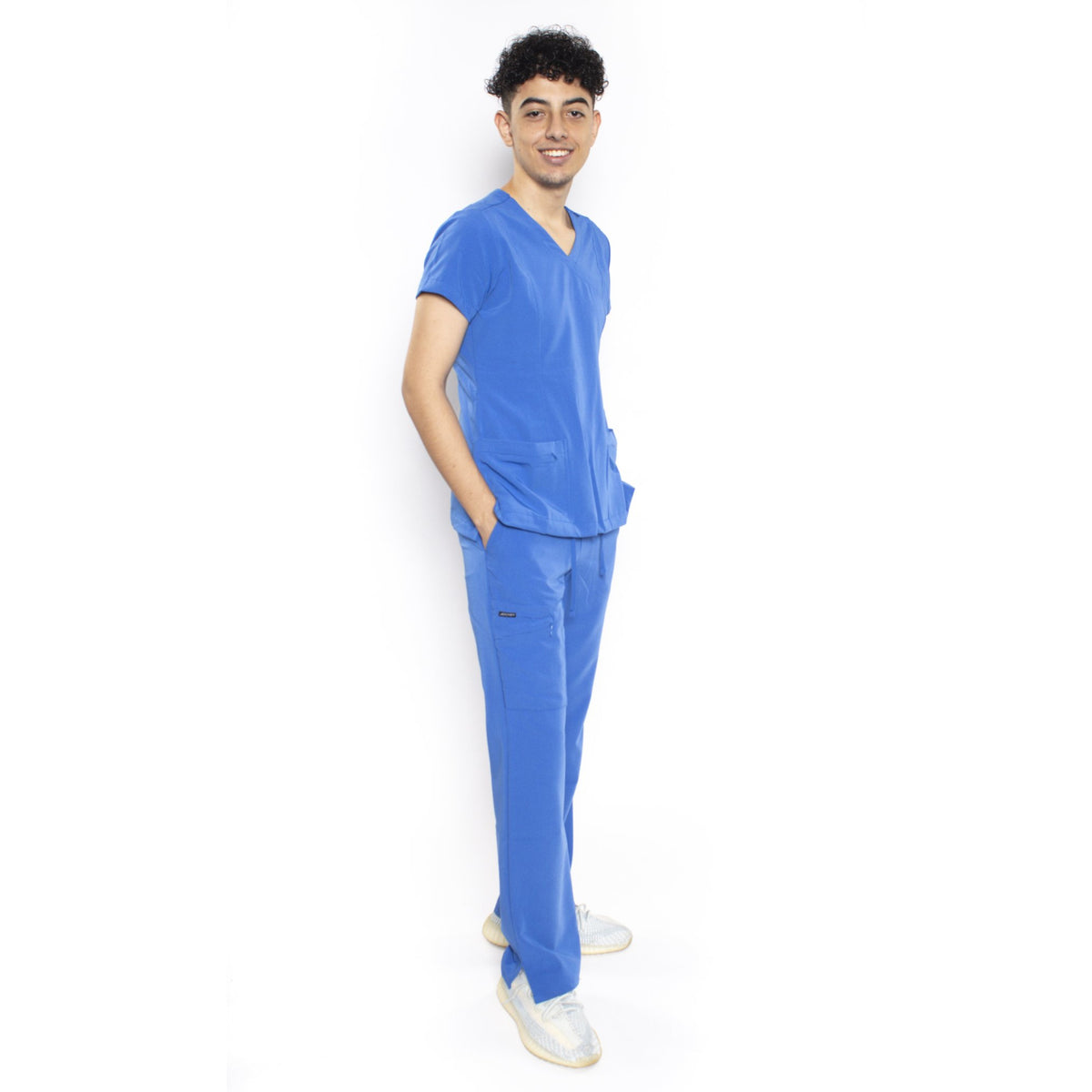 Uniforme de jockey azul