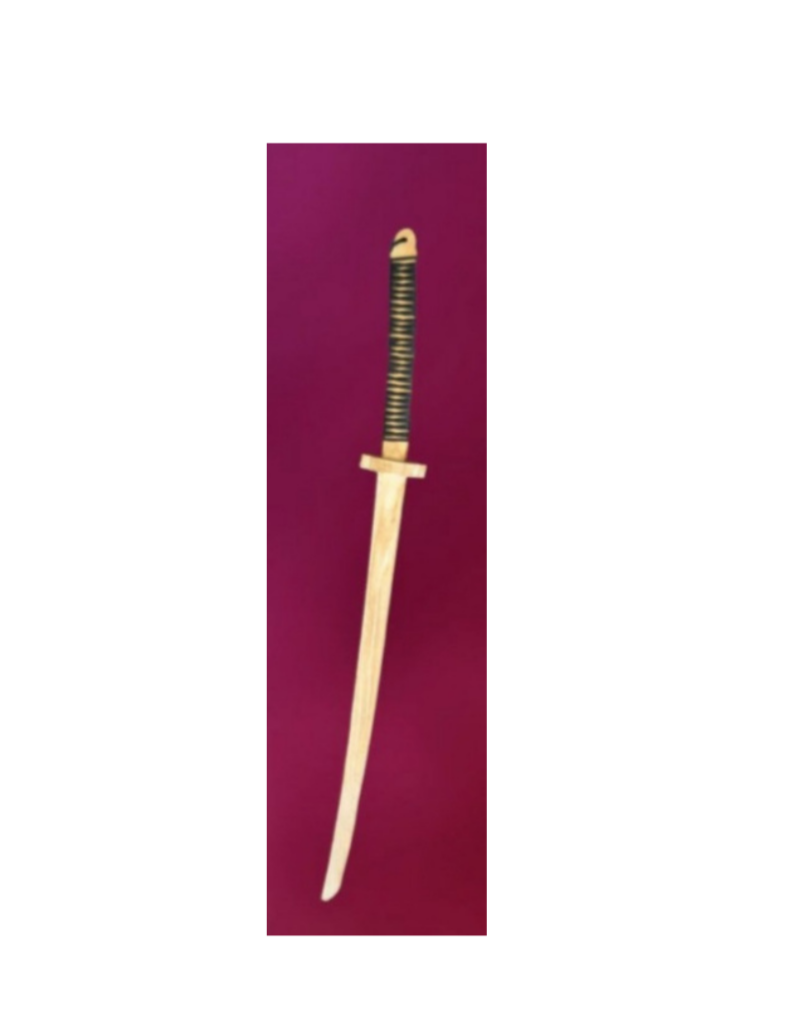 ESPADA DE MADERA QUEMADA