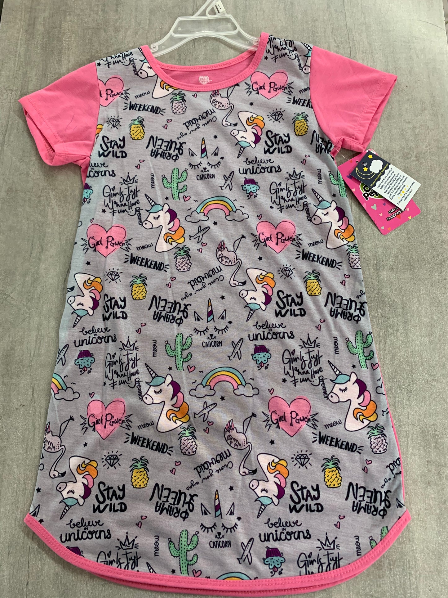 CAMISETA DORMITORIO NIÑAS - PNK-UNICORN