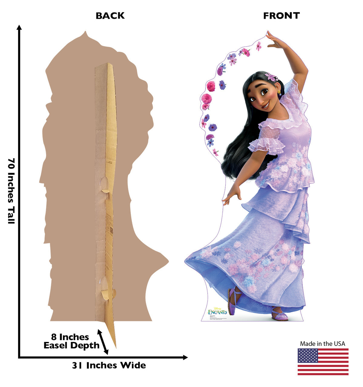 Figura de cartón de tamaño natural de Isabella