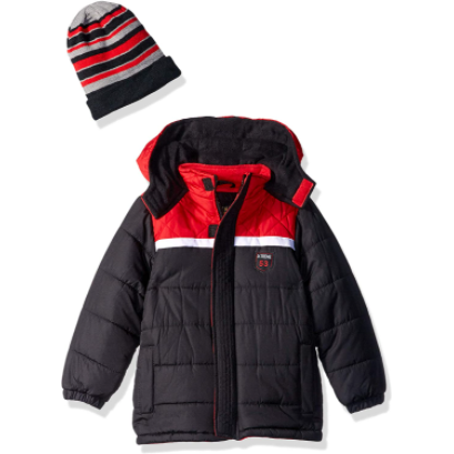 Chaqueta de niño negra/roja