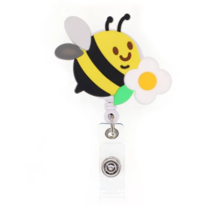 Tarjetero retráctil de identificación Jellies Bee