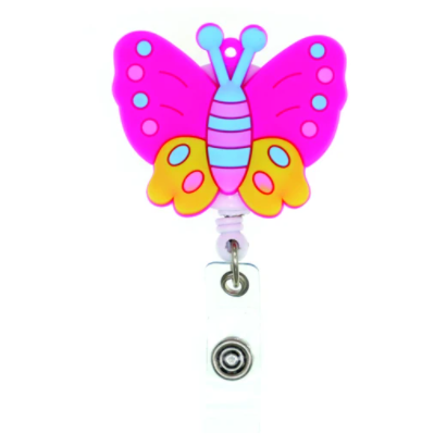 Porta-ID retráctil de mariposa Jellies