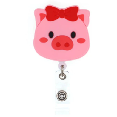 Porta-identificación retráctil Jellies Pig