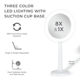 Ventosa LED de potencia 8X/1X Eleganzer gris