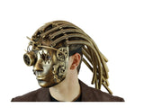 máscara steampunk dorada