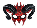 Cuernos de carnero negros/rojos. Mascarada.