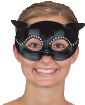MASCARILLA DE GATO NEGRO CON PEDRERÍA