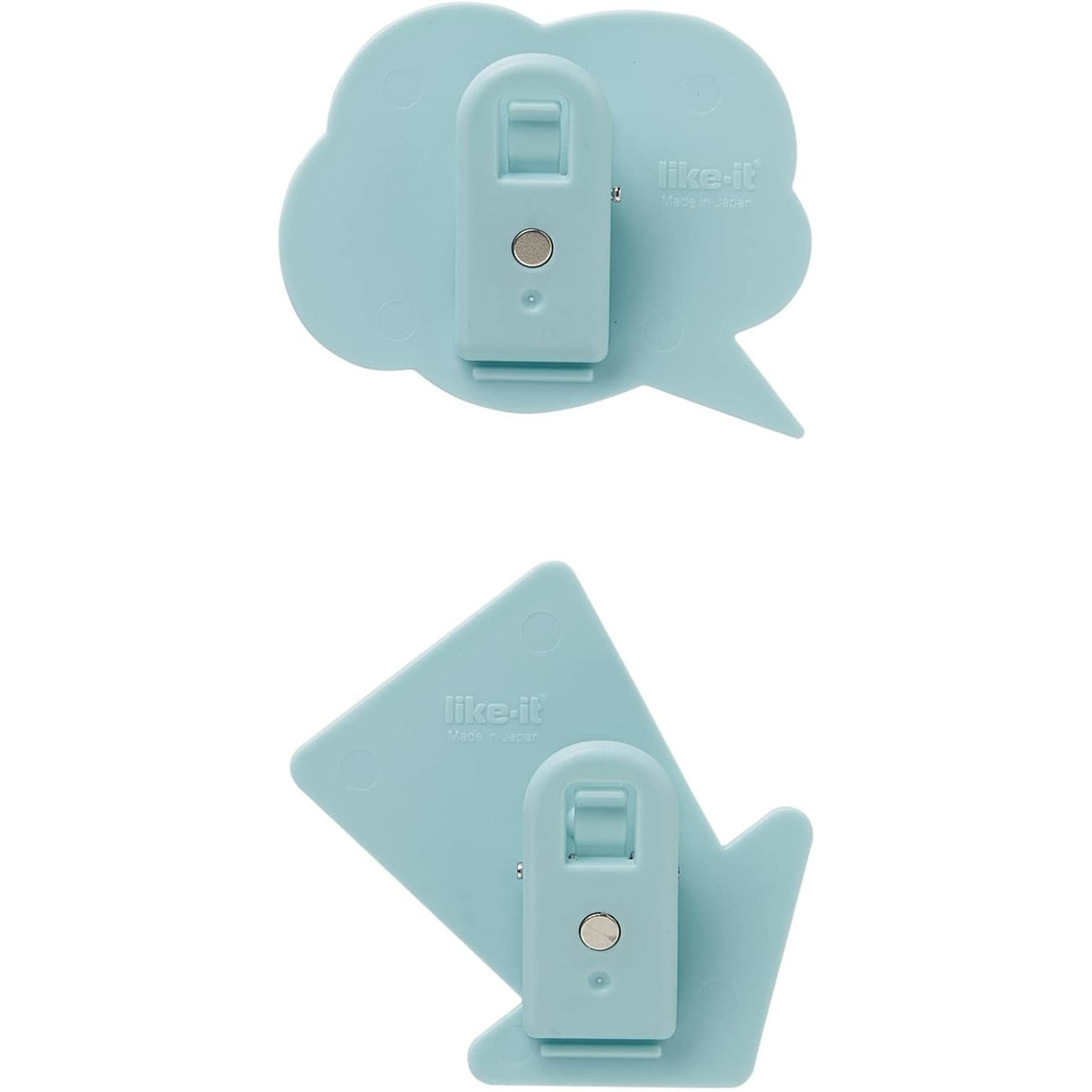 Juego de 2 clips magnéticos para mensajes en 3 colores