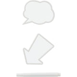 Juego de 2 clips magnéticos para mensajes en 3 colores