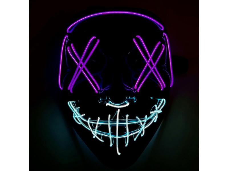 Máscara de luz de neón en 4 colores