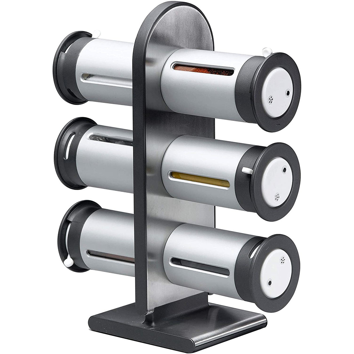 Especiero magnético Zero Gravity de encimera con recipiente metálico/gris