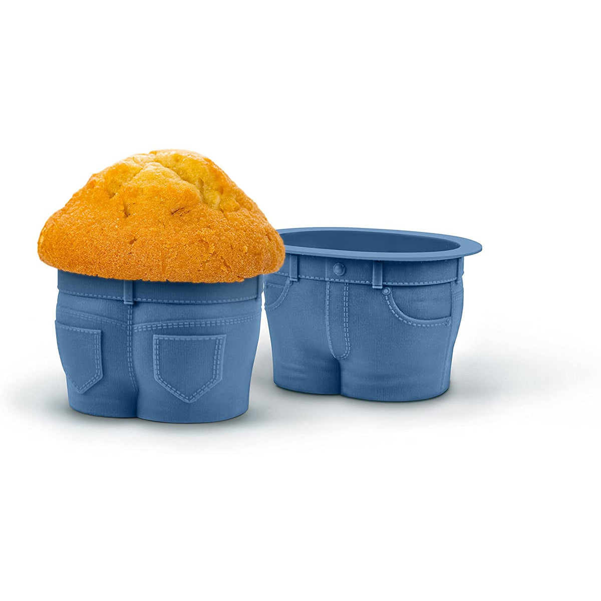 MUFFIN TOPS Juego de 4 moldes para hornear tipo mezclilla