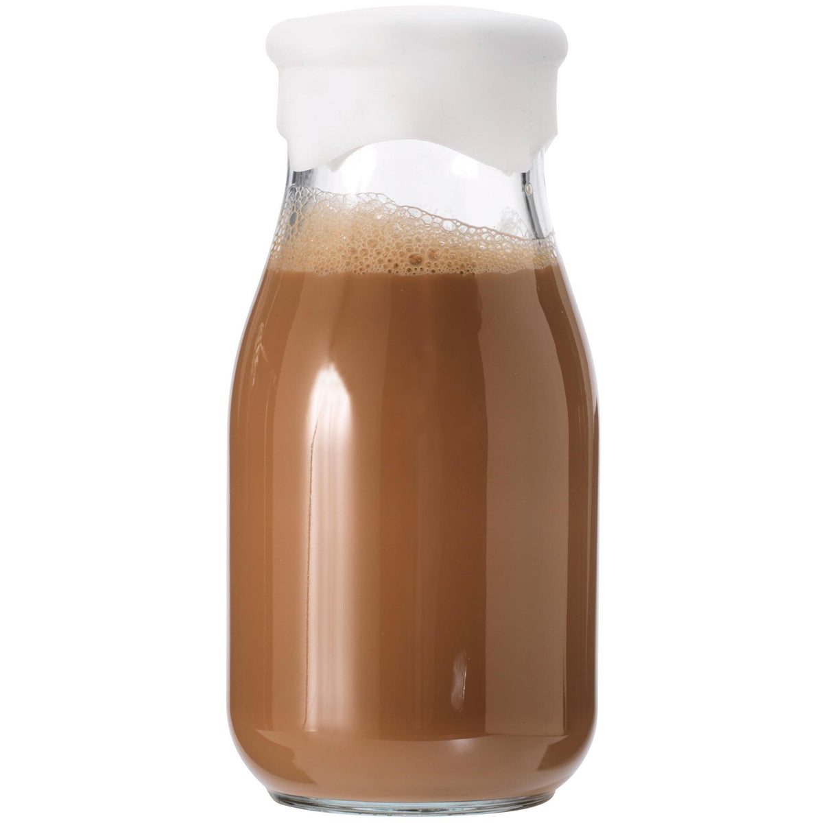 Botella de leche redonda de 16 oz con silicona