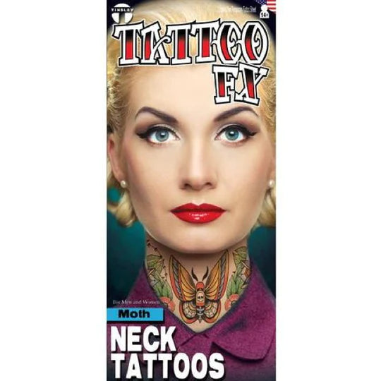 Tatuajes de polillas en el cuello