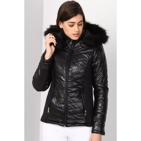 Chaqueta Sólida de Manga Larga para Mujer