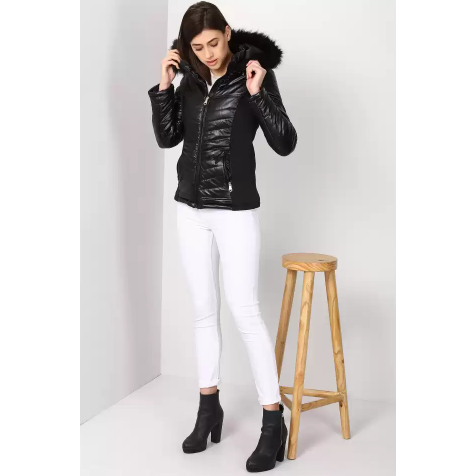 Chaqueta Sólida de Manga Larga para Mujer