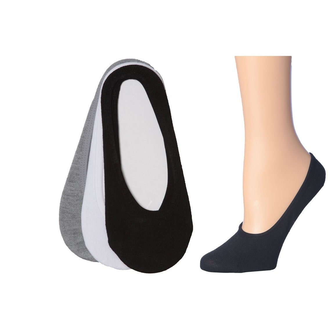 3 pares de calcetines invisibles negros