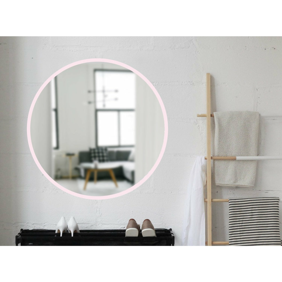 Espejo de pared Hub 37" Rosa