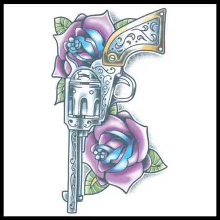 Tatuaje del día de muertos pistola