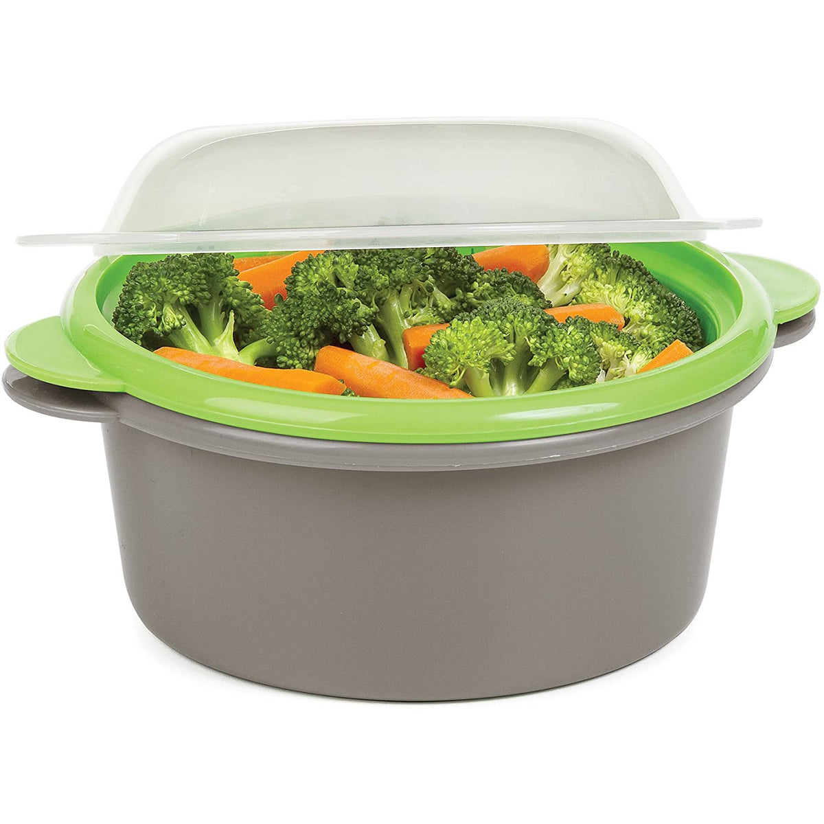 Vaporera Pequeña para Microondas, Gris
