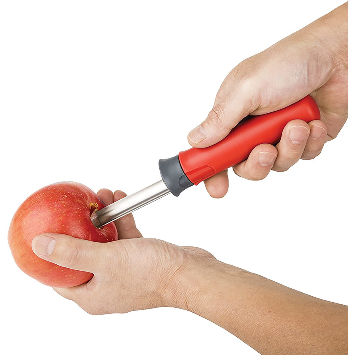 Utensilio para descorazonar y pelar manzanas