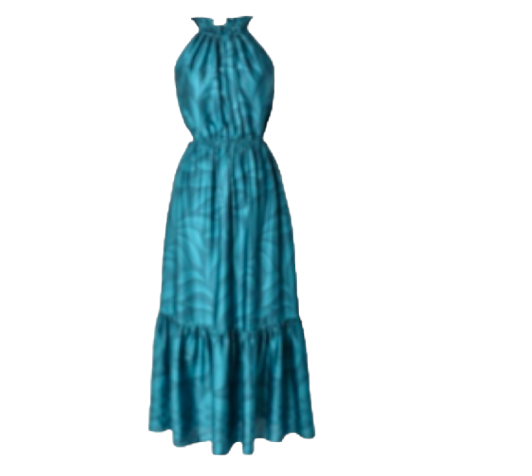 Vestido Pavo Real / Verde Azulado - Kelly Grace Corp