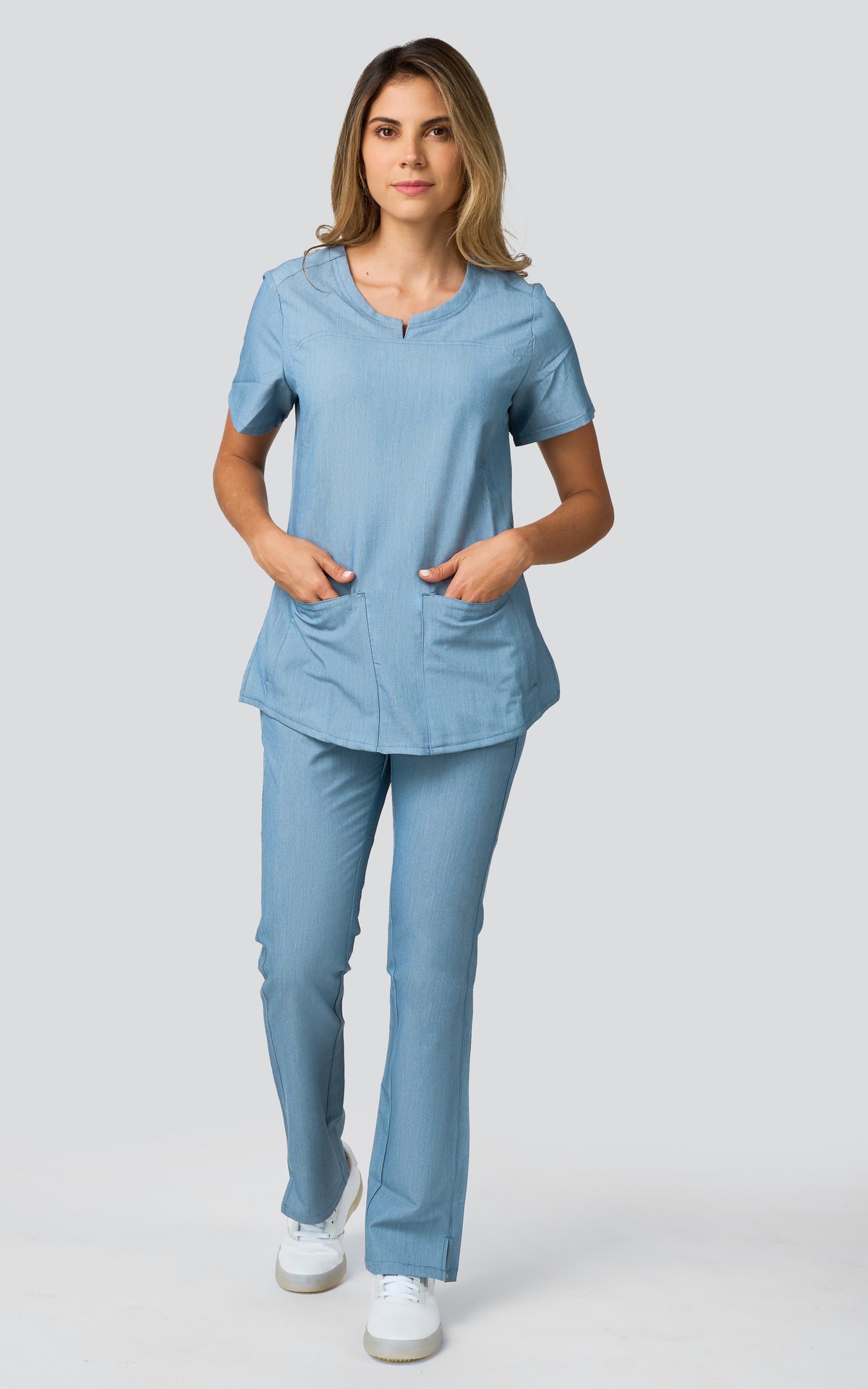 CAMISA UNIFORME MATRIZ-AZULGRIS