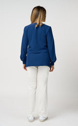 Chaqueta elástica color índigo