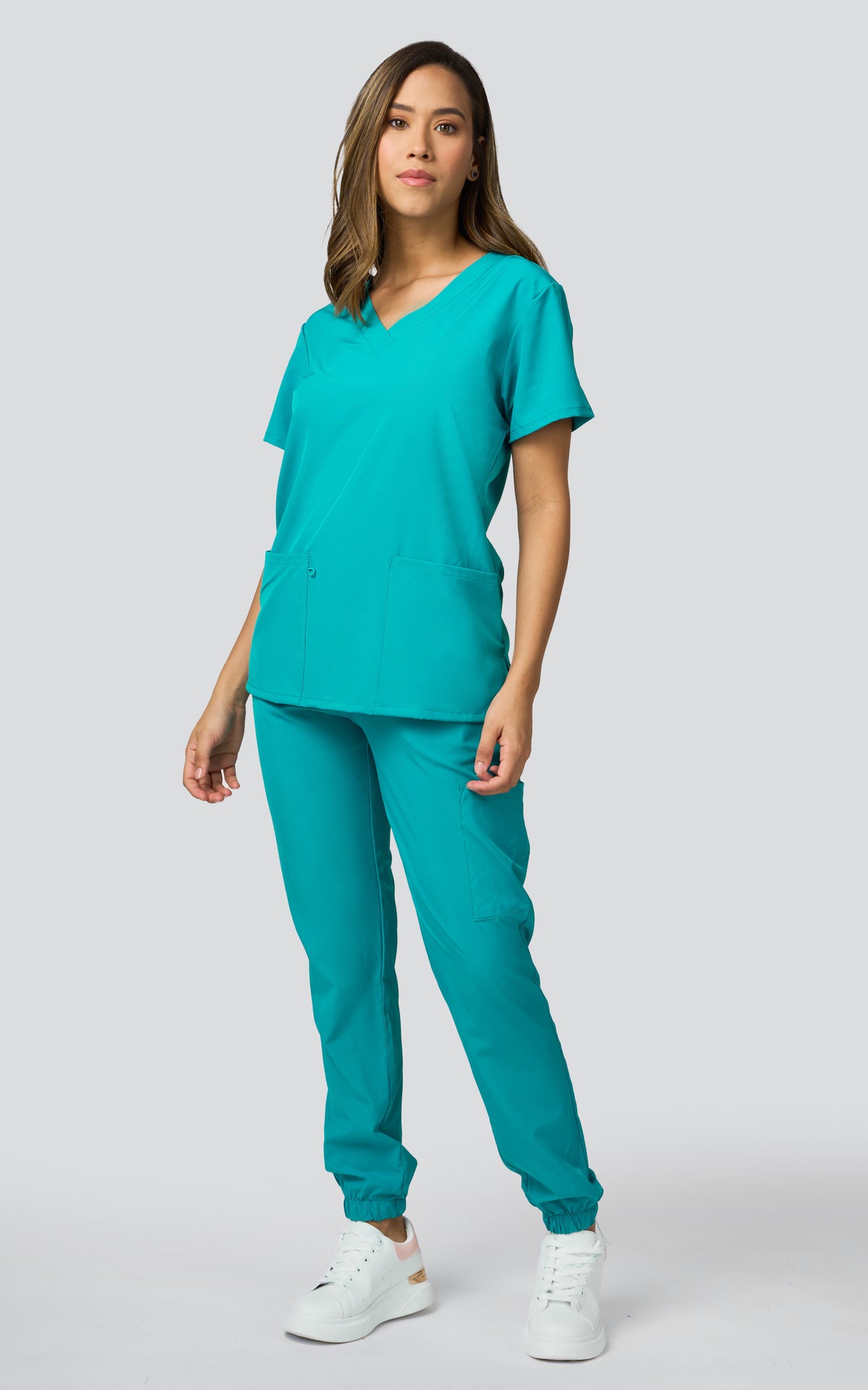 UNIFORME ESTRECHO VERDE AZULADO MODELO JOGGER