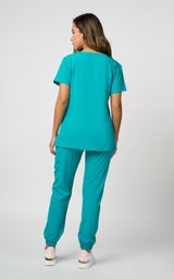 UNIFORME ESTRECHO VERDE AZULADO MODELO JOGGER