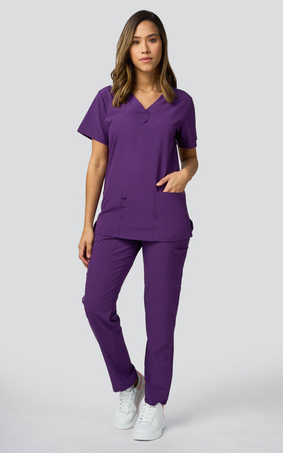 UNIFORME STRECH MORADO LOTO MODELO JOGGER (CORTE AJUSTADO)