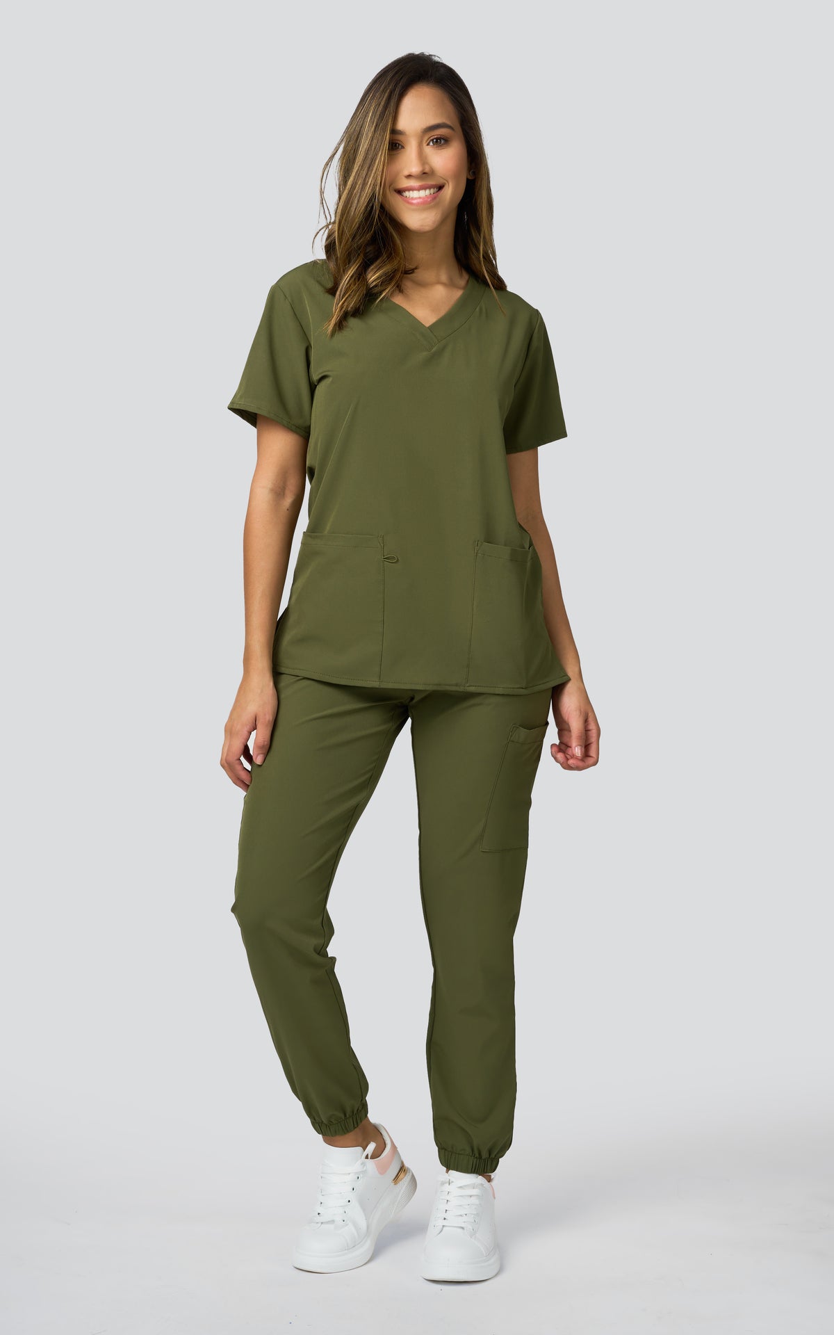 UNIFORME STRECH OLIVA MODELO JOGGER