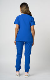 UNIFORME STRECH AZUL REY - AZUL ELÉCTRICO MODELO JOGGER (AJUSTE ENTALLADO)