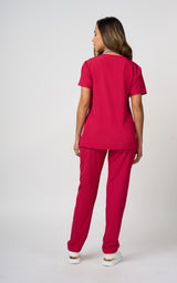 UNIFORME STRECH ROJO MODELO JOGGER (CORTE AJUSTADO)