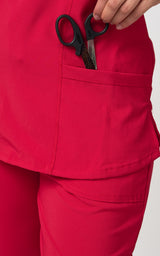 Conjuntos Uniflex D Plaid elásticos en 4 direcciones Rojo