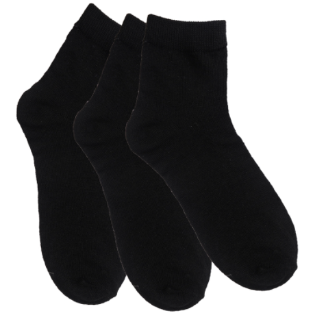3 pairs of black socks