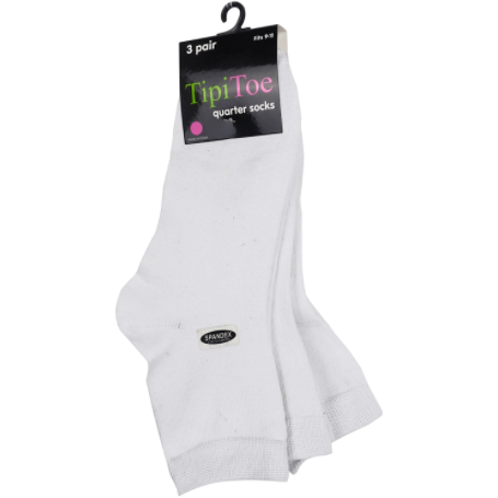 3 pairs of white socks
