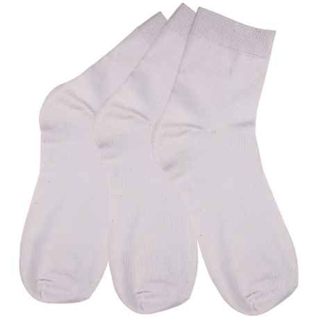 3 pairs of white socks