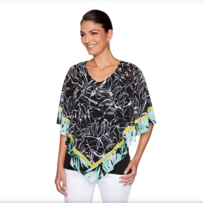 BLOUSE BLACK MULTICOLOR RUBY RD X