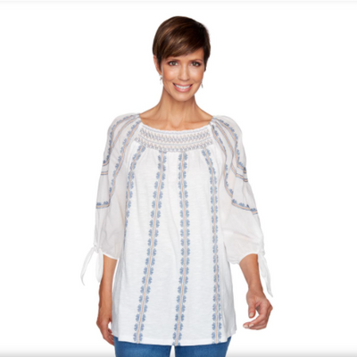 BLUSA DE ARENA Y OCEANO CON MANGAS LARGAS X RUBY RD