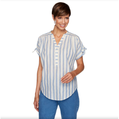 BLUSA DE RAYAS OCÉANO Y ARENA X RUBY RD