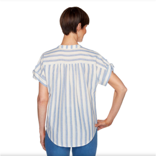 BLUSA DE RAYAS OCÉANO Y ARENA X RUBY RD