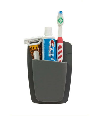 Organizador de baño de silicona gris