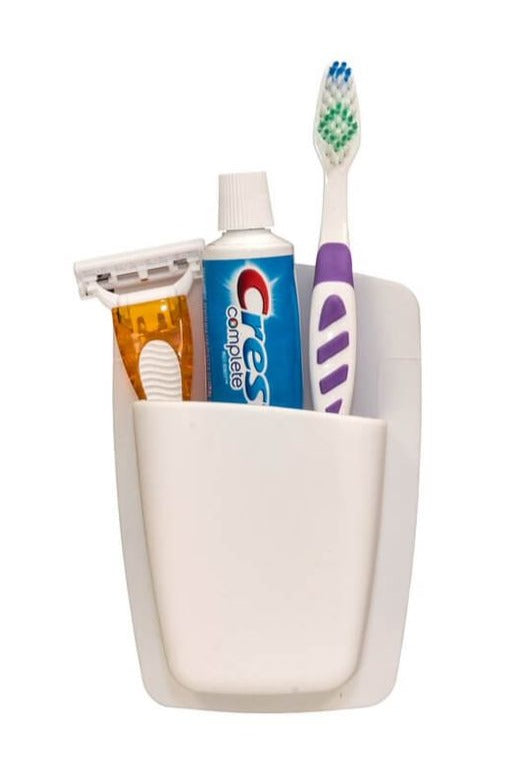 Organizador de baño de silicona blanco