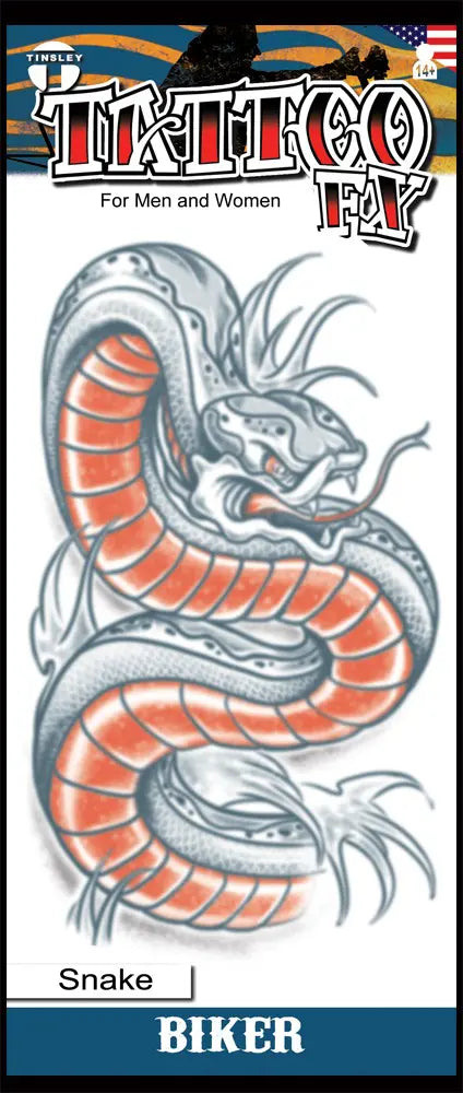 Tatuaje de serpiente motera