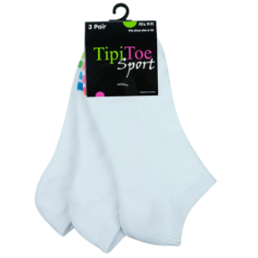 Calcetines tobilleros deportivos con amortiguación para mujer, blancos, 1 par